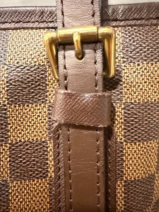 LOUIS VUITTON Marais Shoulder Bag Damier Ebene Leather Brown - Picture 5 of 11